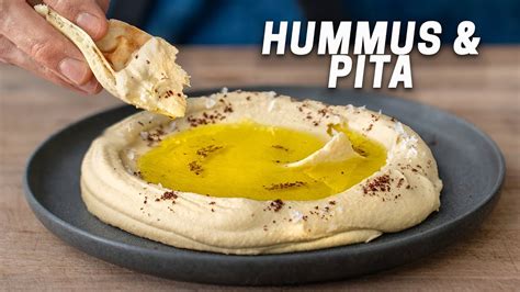 Hummus s arabským chlebom pita
