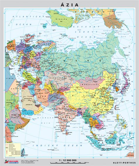 Mapa Ázie s vyznačeným Thajskom