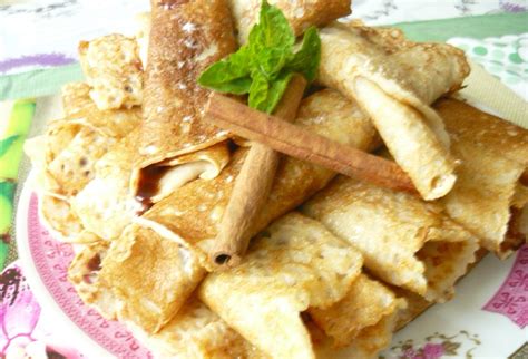 Škoricové palacinky s tvarohovou plnkou