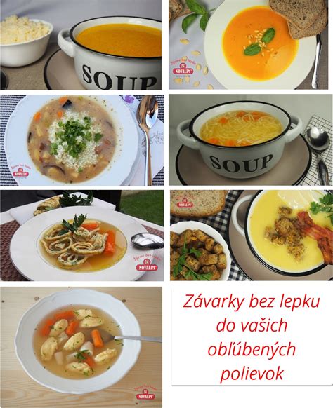 Misky s rôznymi teplými polievkami