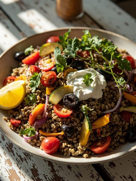 Tanier s grilovaným mäsom, zeleninou a strukovinami