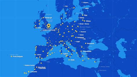 Mapa trás spoločnosti Ryanair