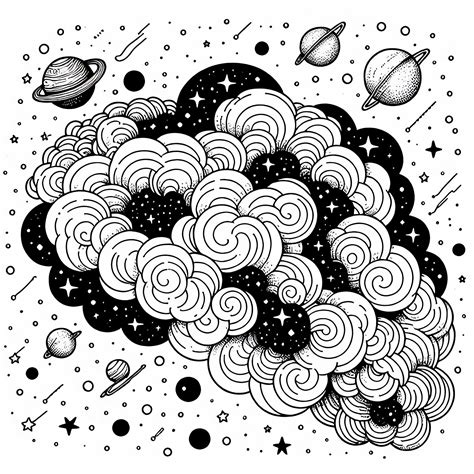 Ilustrácia pokojného spánku s oblakmi a hviezdami