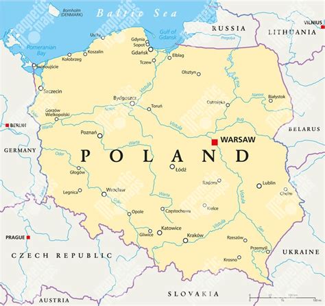 Mapa Poľska s vyznačenými regiónmi známych pirohov