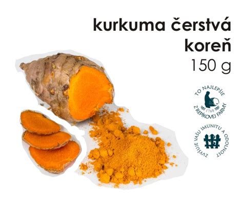 Kurkuma v prášku a čerstvý koreň