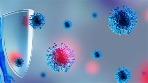 Ilustrácia imunitného systému s bielymi krvinkami a patogénmi