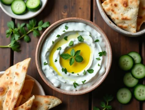 Ilustrácia ingrediencií na tzatziki