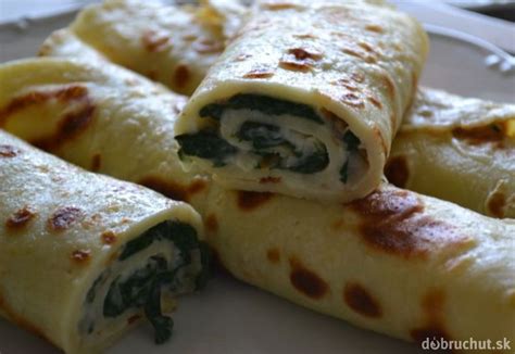 Slané palacinky so špenátom a lososom