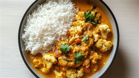 Servírovanie karí s ryžou a prílohami