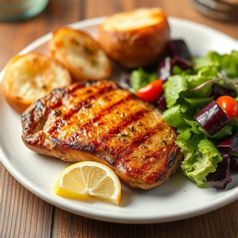 Ilustrácia kuracieho steaku so šalátom