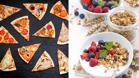 Porovnanie pizze a cereálií