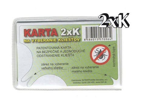karta na vyberanie kliešťov