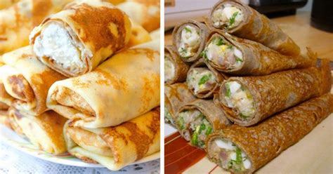 Koláž s rôznymi druhmi plniek do palaciniek