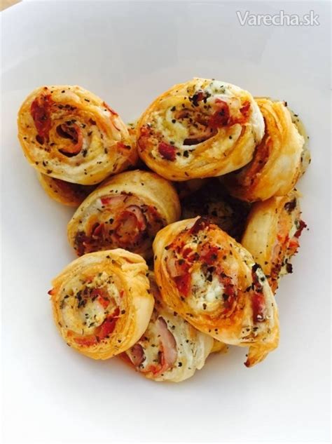 Šunkové slimáky z lístkového cesta