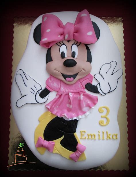 Ilustrácia torty s Minnie Mouse