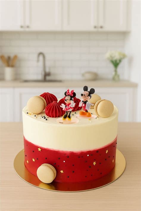 Ilustrácia torty s Mickey Mouse