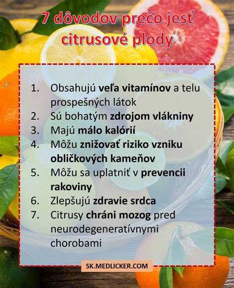 Citrusové plody a ich vplyv na zdravie