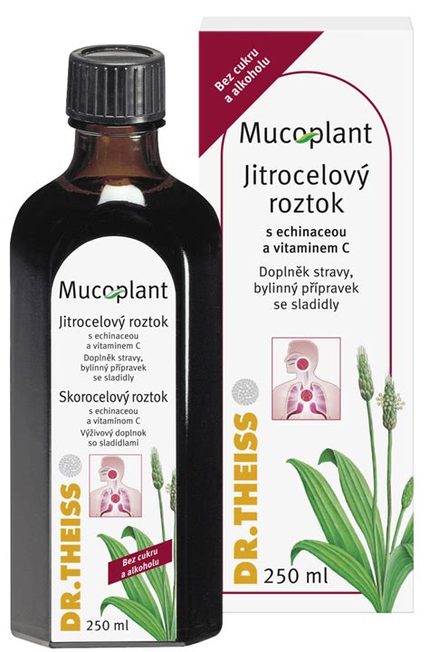 Obrázok fľaše Mucoplant Skorocelového sirupu s echinaceou a vitamínom C