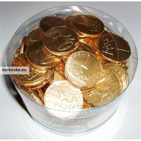 Zlaté čokoládové mince