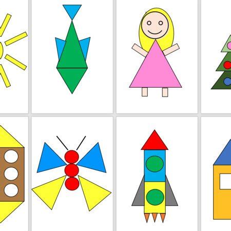 Ilustrácia rôznych geometrických tvarov