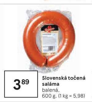 Točená saláma pripravená na varenie