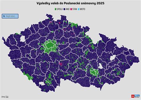Mapa obce Podbrezová