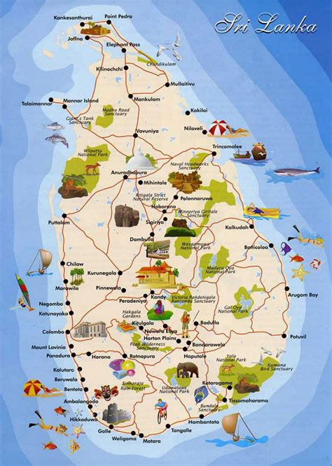Mapa Srí Lanky a Kene