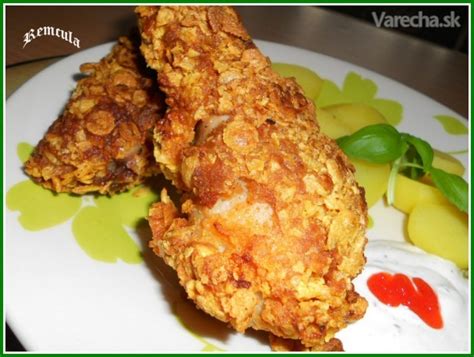 kuracie paličky v kukuričných lupienkoch