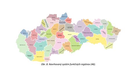 Mapa Slovenska s vyznačenými regiónmi produkcie kvalitných potravín