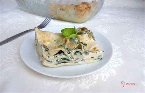Špenátové lasagne s ricottou a mozzarellou