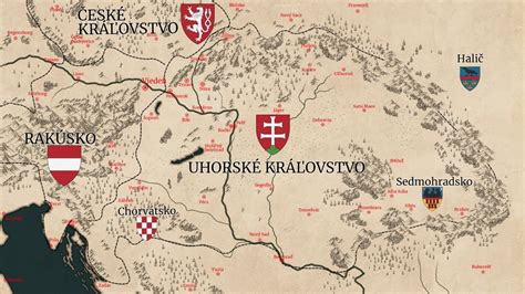 Ilustrácia stredovekej Európy s mrkvou