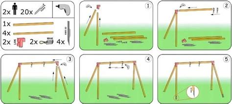 Ilustračná schéma rozmerov detskej hojdačky
