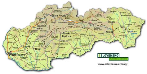 Mapa Slovenska s vyznačeným regiónom Martin