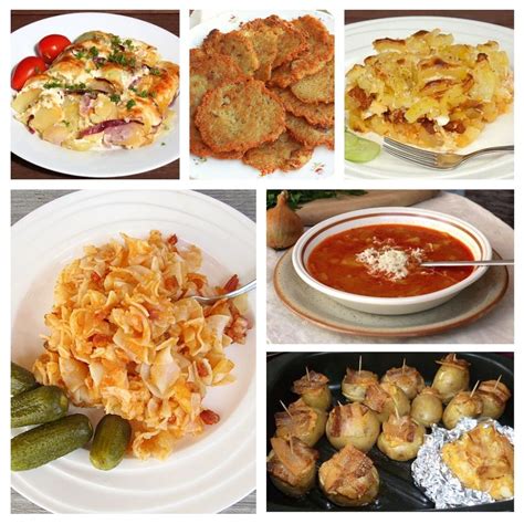 Zostava rôznych slovenských tradičných jedál