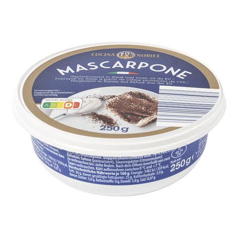 Tabuľka trvanlivosti mascarpone