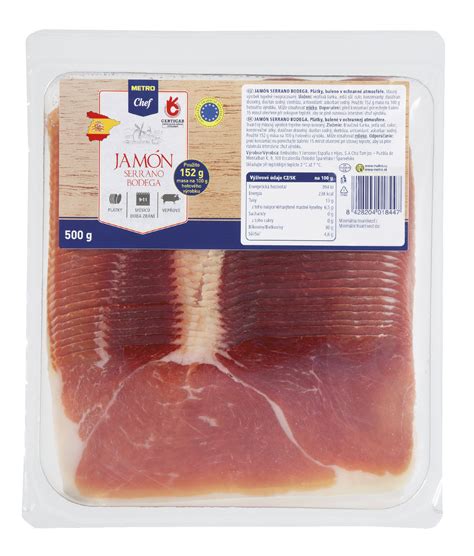 Plátky španielskej sušenej šunky Jamón