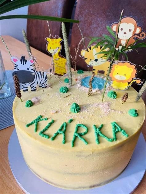 Dekorácia torty v štýle safari