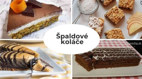 Koláž rôznych koláčov zo špaldovej múky