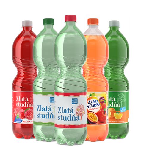 Rôzne príchute sirupov Zlatá Studňa
