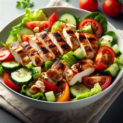 Štruktúra šalátu s kuracím mäsom