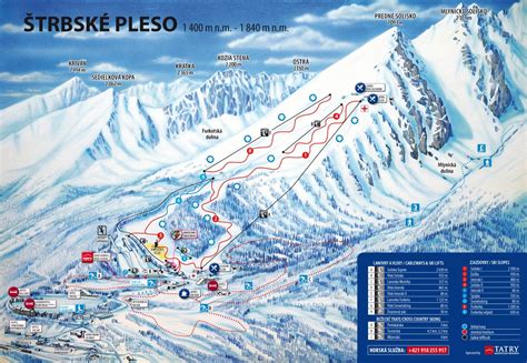 Mapa lyžiarskeho strediska Bezovec