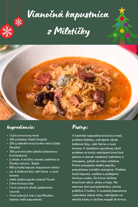 Suroviny na tradičnú vianočnú kapustnicu