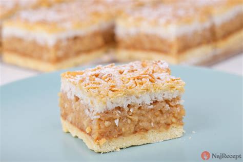 Jablkové rezy s kokosom