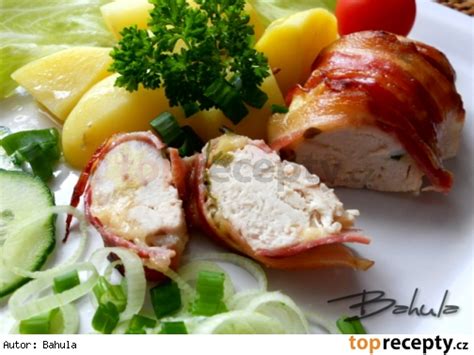 Opečené kuracie prsia a slanina