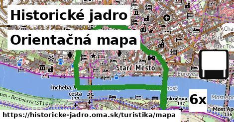Mapa Štúrova s vyznačenou reštauráciou DALI