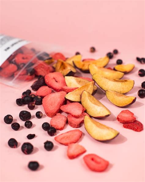 farebné krémy z lyofilizovaného ovocia