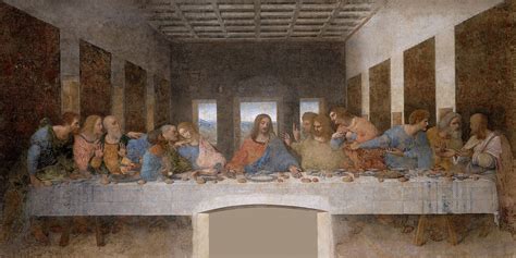 Leonardo da Vinci, Posledná večera, detail apoštola