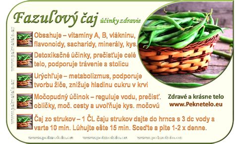 Ilustrácia nutričných hodnôt fazuľových strukov
