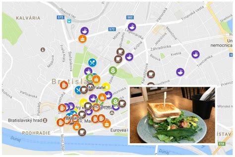 Mapa reštaurácií v Medzilaborciach a okolí