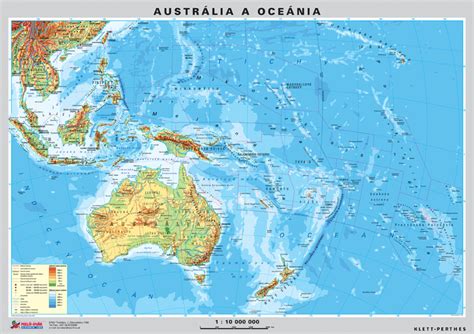 Mapa Austrálie a Nového Zélandu